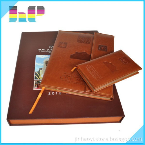 Printing art design recycling custom paper hardcover leather note book
